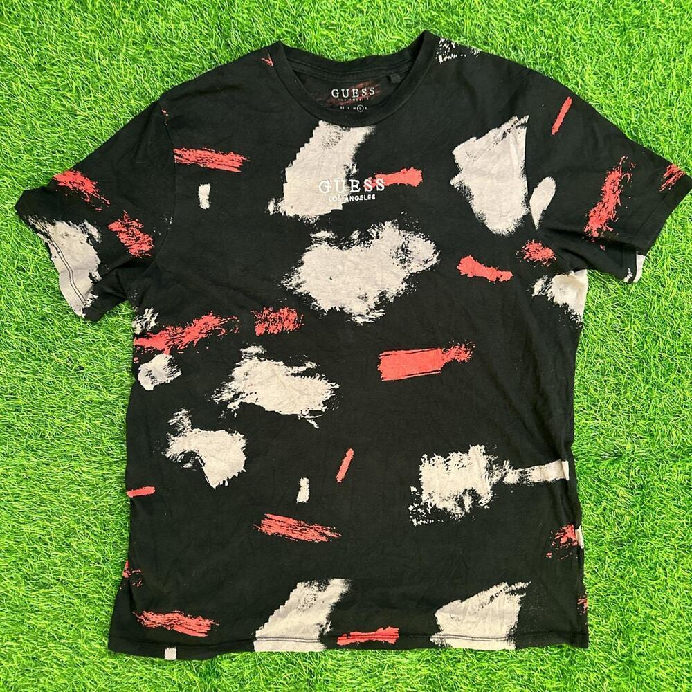 Guess Los Angeles Patterned Multi-Color Graphic Tee